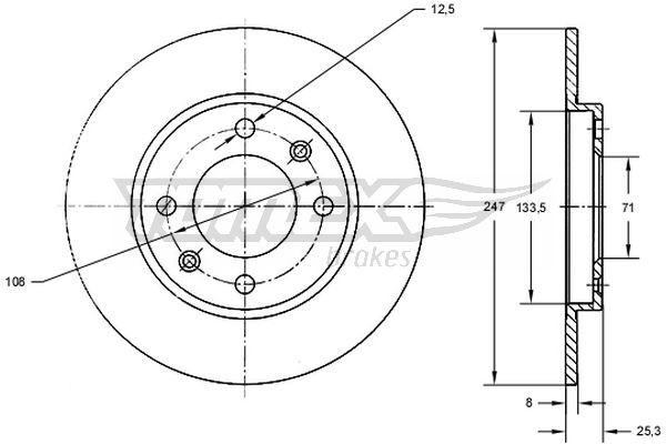 TOMEX Brakes Bremsscheibe